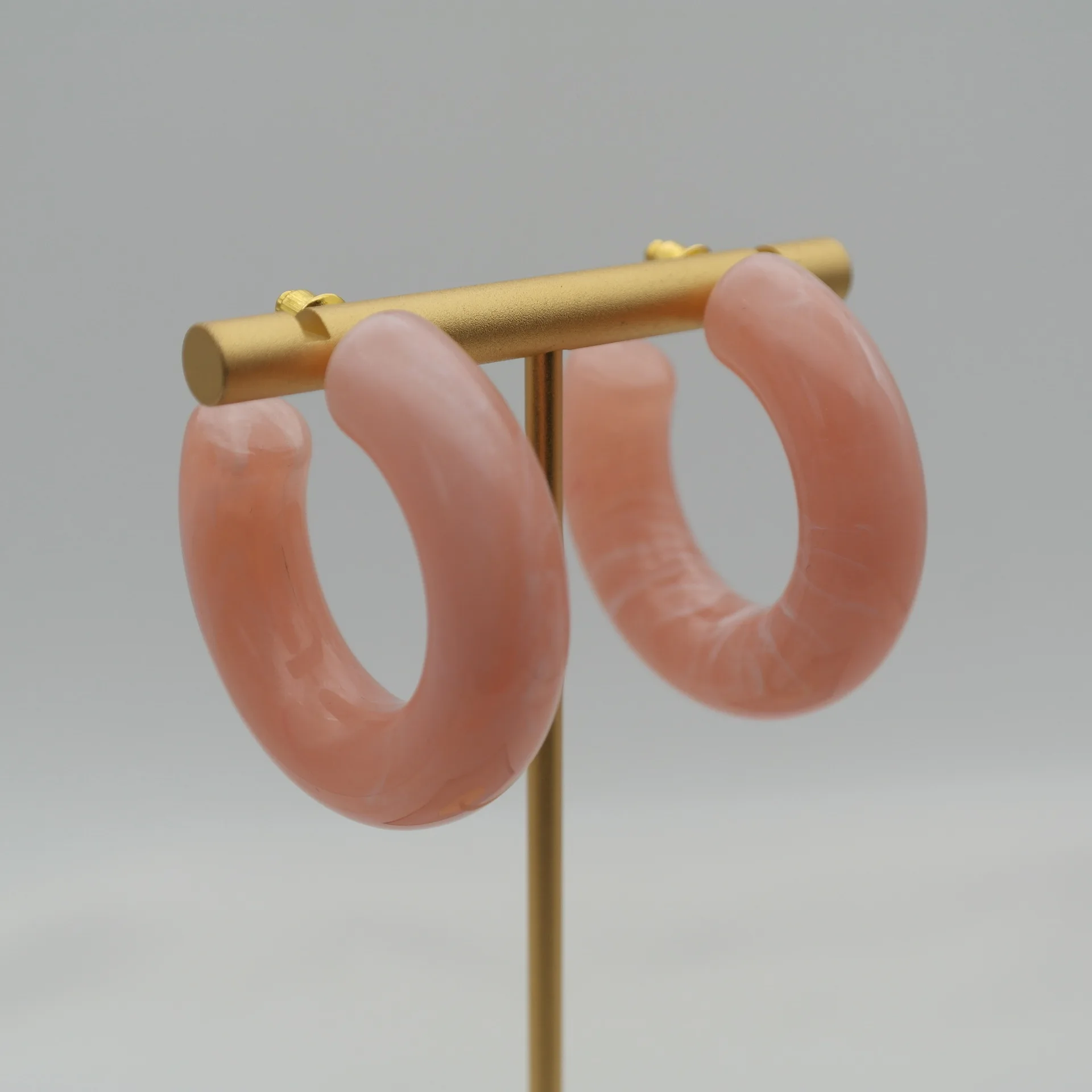 European American Style 40mm Acrylic Earrings New Environmental Protection Trend C-Shaped Personality Semicircle Wedding Gift