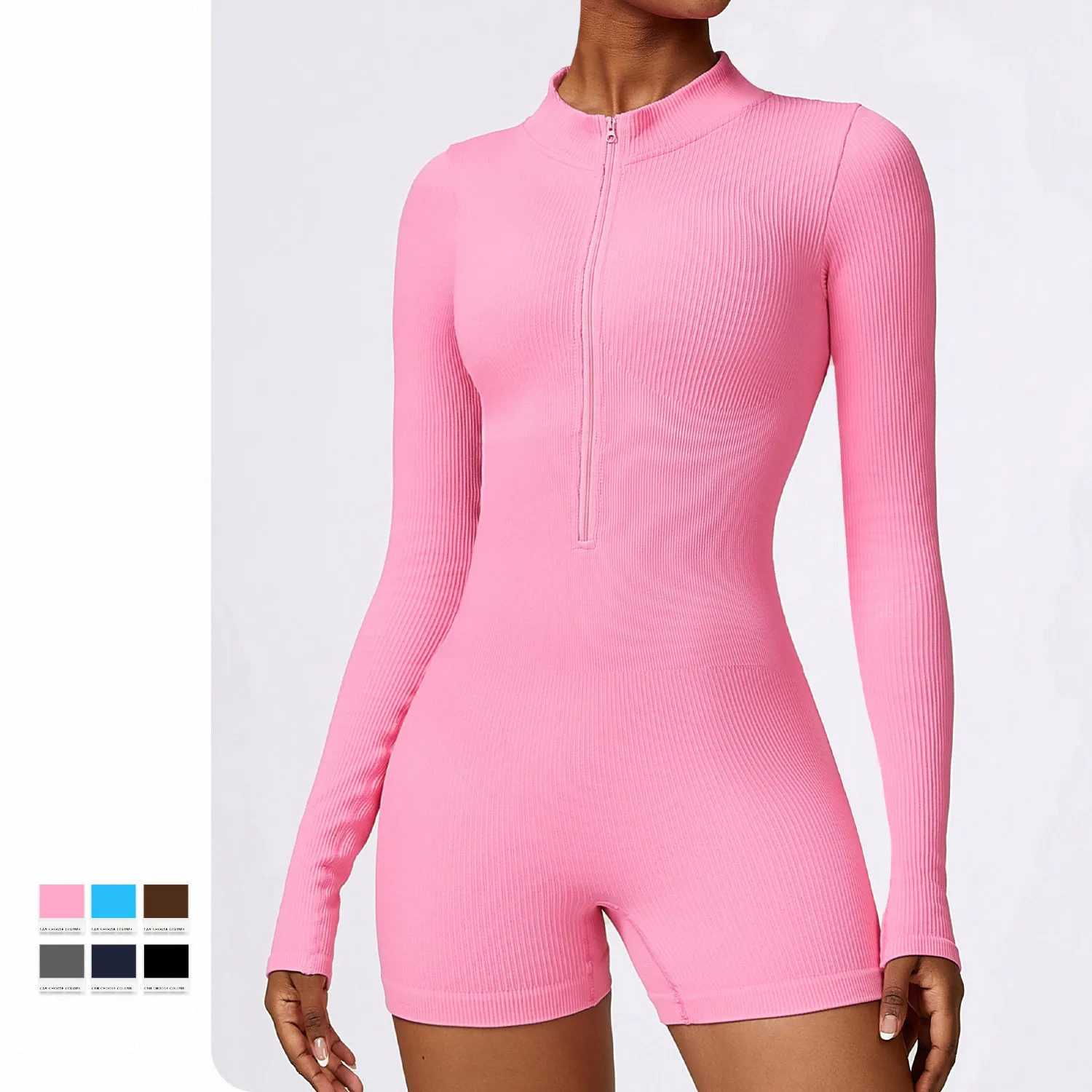 Новый Пользовательский логотип с коротким рукавом и длинным Топы обтягивающие квадратный вырез боди сексуальный женский комбинезон