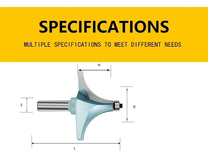 TIDEWAY LC0602  Customized CORNER ROUND BIT Woodworking Milling Cutter Density board CNC knife 3D engraving knife  Router Bit
