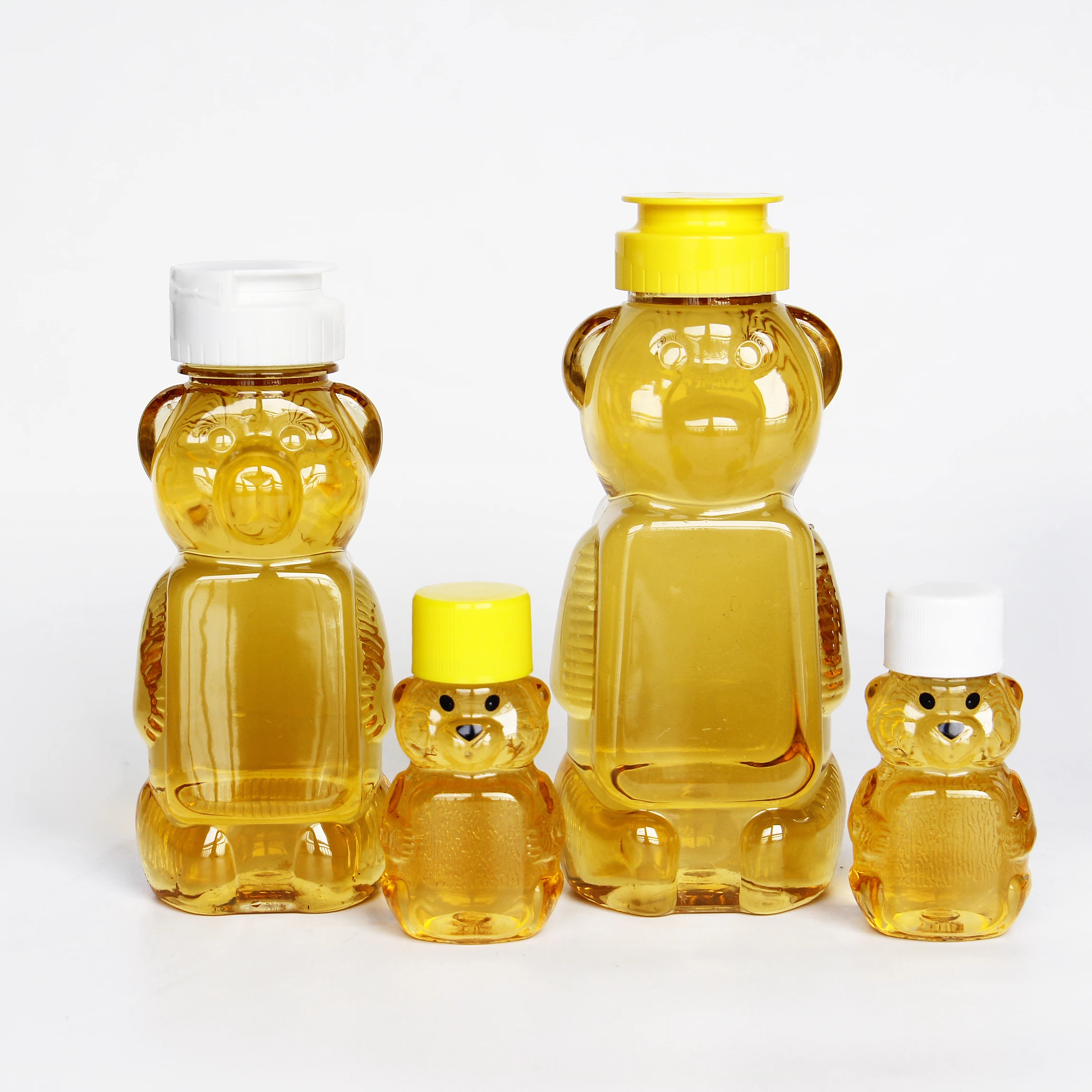 2oz 5oz 8oz 12oz 16oz Honey Bear Plastic Bottle with Straw