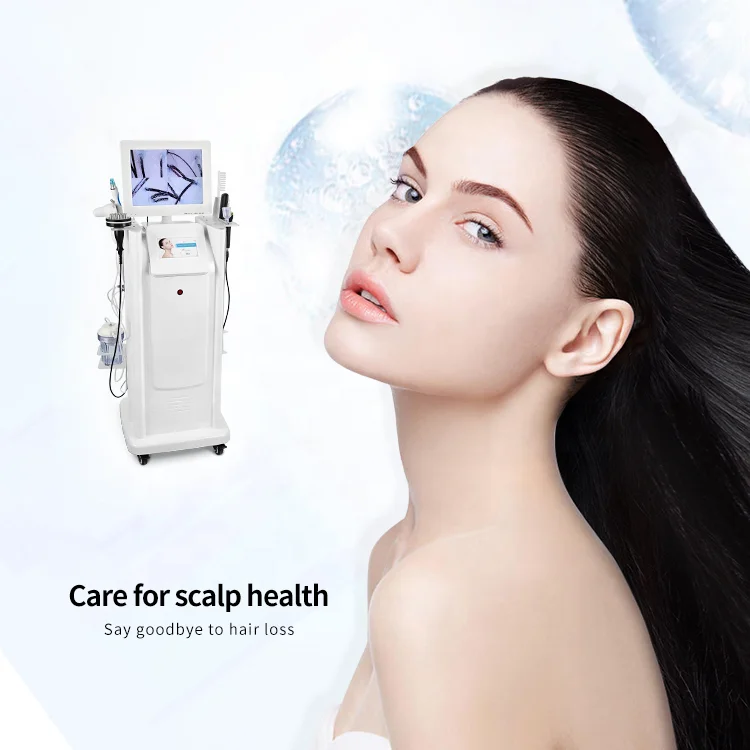 8 in 1 Scalp Treatment Machine High Frequency Vibration Hair Growth Scalp Massager Hair Analysis Device
