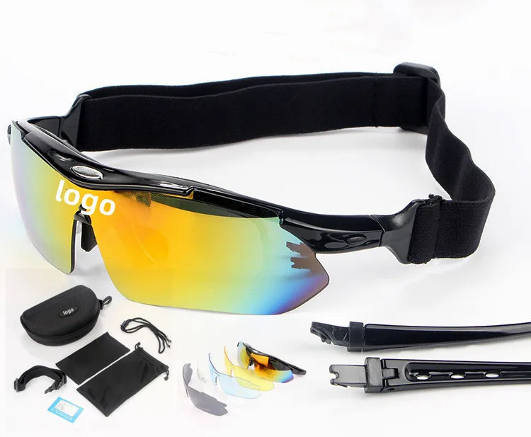 UV400 interchangeable 5 lens mtb bike sunglasses hiking bicycle glasses men polarized sports sunglasses