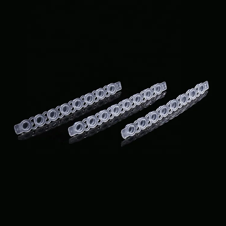 Laboratory disposables sterile pcr tube strip 0.2ml 8 strips pcr tube with ce iso