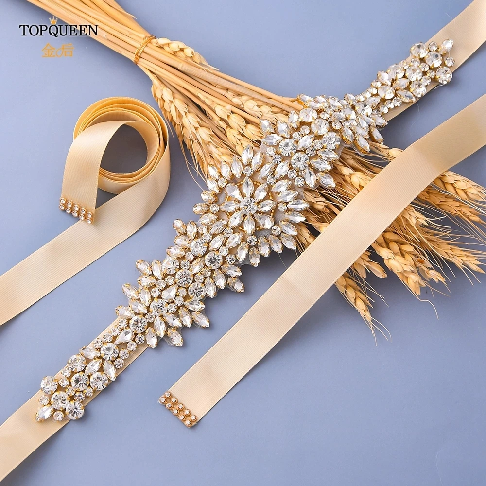 2022 Luxury Bridal Belt Rhinestone Applique Wedding Accessories Shiny Diamond Bling Bling Wedding Dress Waist DecorationBelt