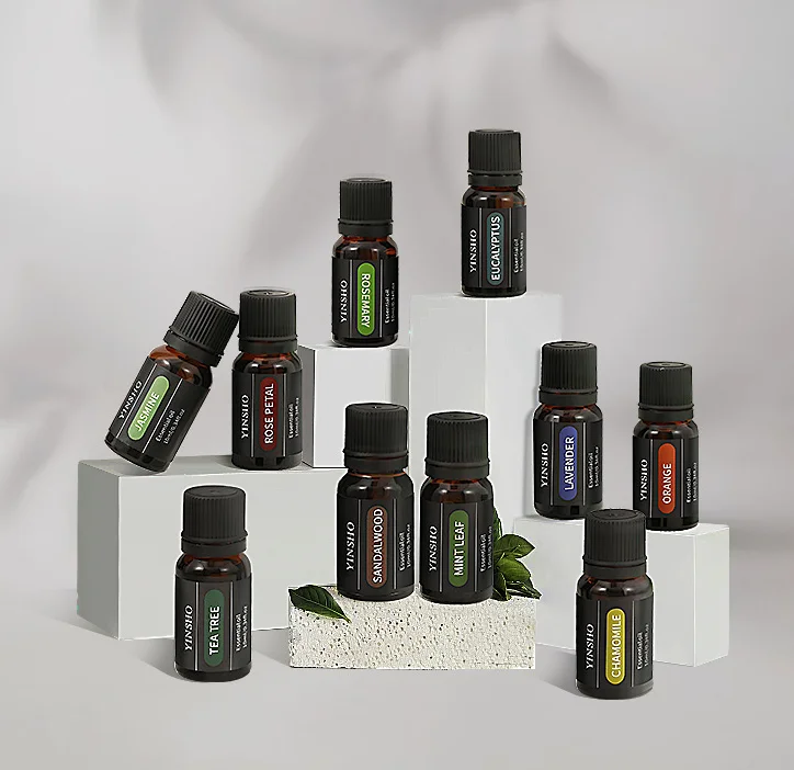 Essential Oil Set in Gift Box Diffusers Essential oil pure Massage Aromatherapy Lavender Rosemary Peppermint Oil