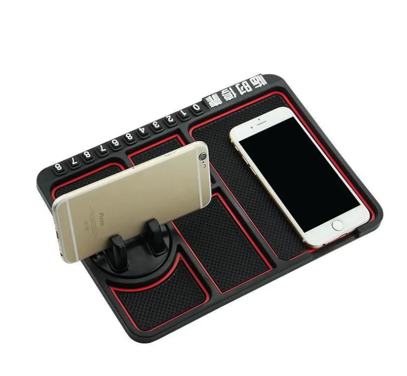 Dashboard Non-Slide Silicone Rubber Gel Mat Cell Phone Holder for Smartphone X/8/7 Plus Galaxy Note 8 S9 S8 Plus or GPS Devices