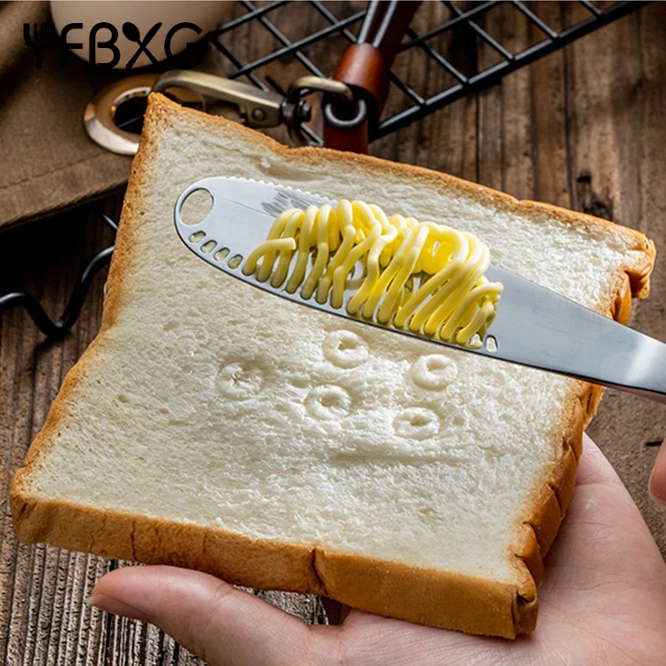 Кухонные принадлежности, нож для сливочного масла и сыра из нержавеющей стали, набор для чистки, Золотой с белой ручкой