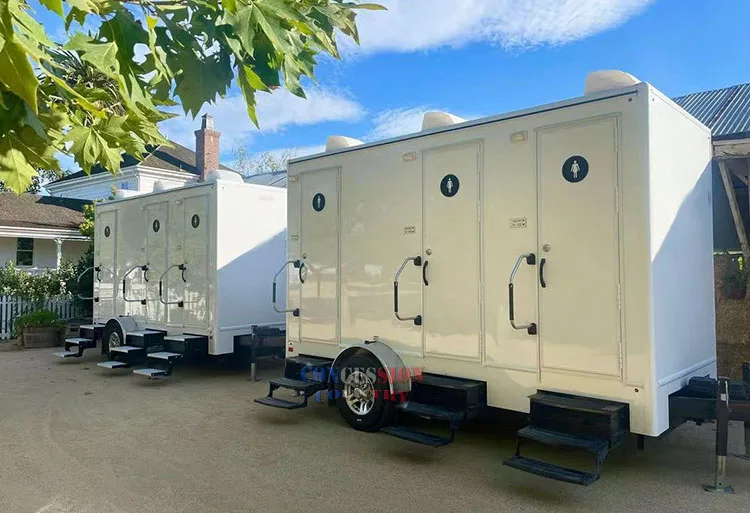 3 станции роскошный портативный прицеп для туалета мероприятие Кемпинг ванная комната Трейлер мобильный туалет трейлер