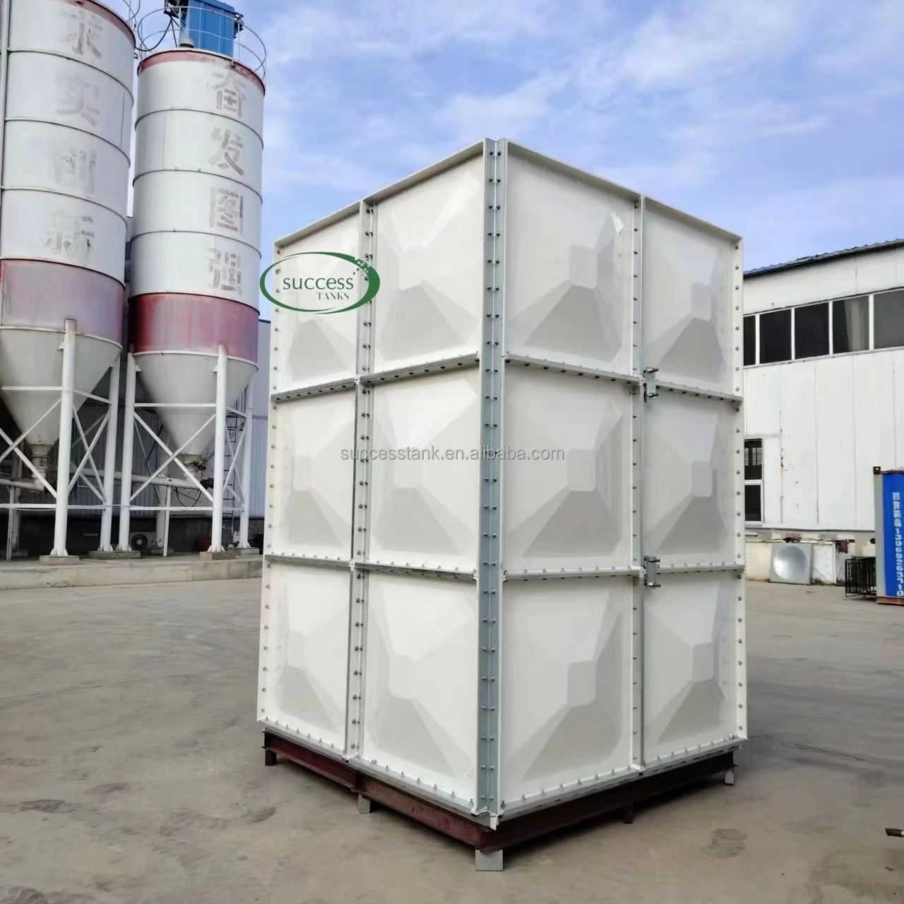 Kenya GRP FRP panel moulded type GRP panel square type water treatment tank 200m3
