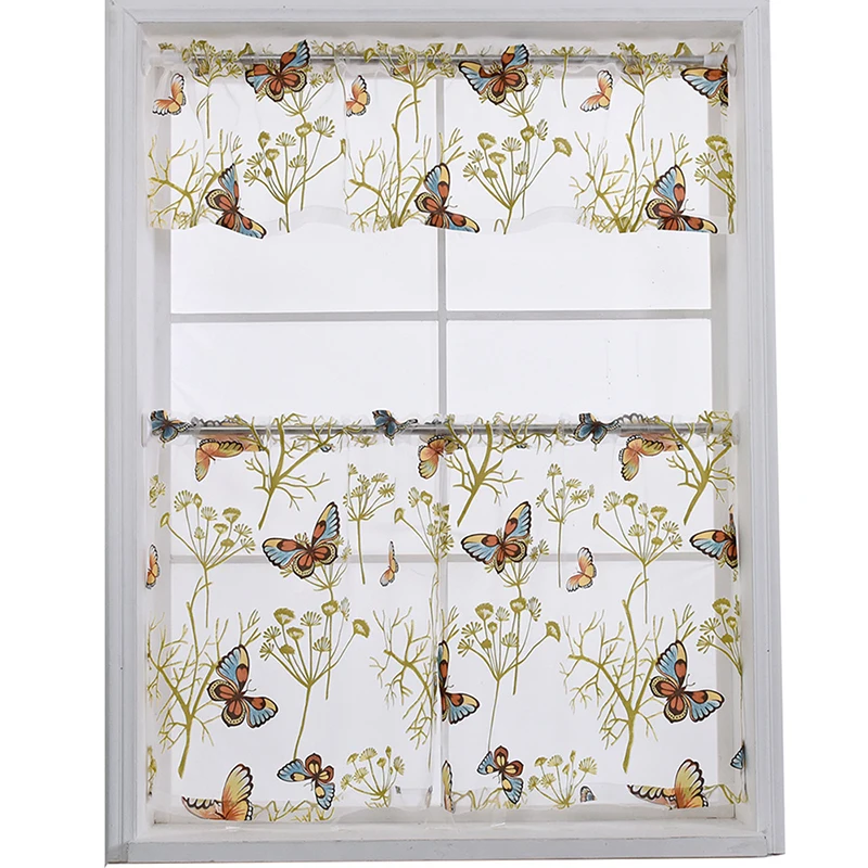 ZHONGHUA Stylish and exquisite kitchen sheer curtain luxury printed curtains
