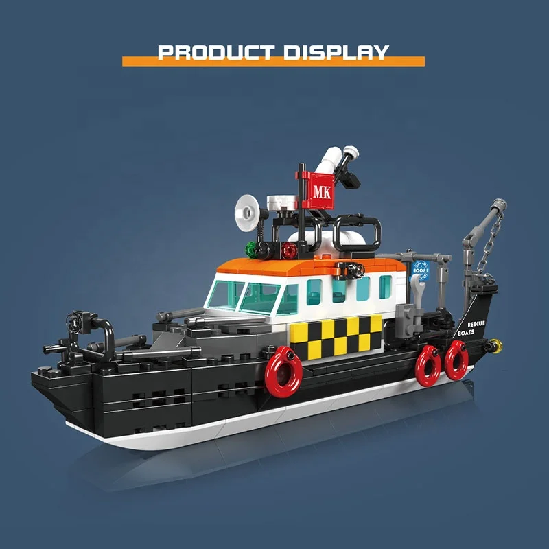 Mould King 10081 Multifunctional Rescue Ship English Version For kids Age + (364pcs)