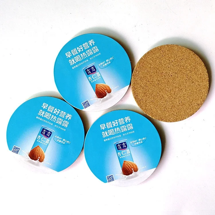 Jutien New 2022 Custom Printed Sublimation Blank Mdf Square Cork Coaster/ Placemat