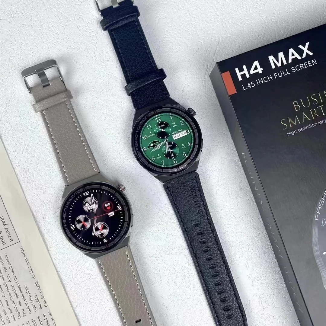 2023 NEW ARRIVAL H4 MAX Smart Watch With NFC electronic payment smart watch h4 max Reloj Inteligente 3 straps For Men Business