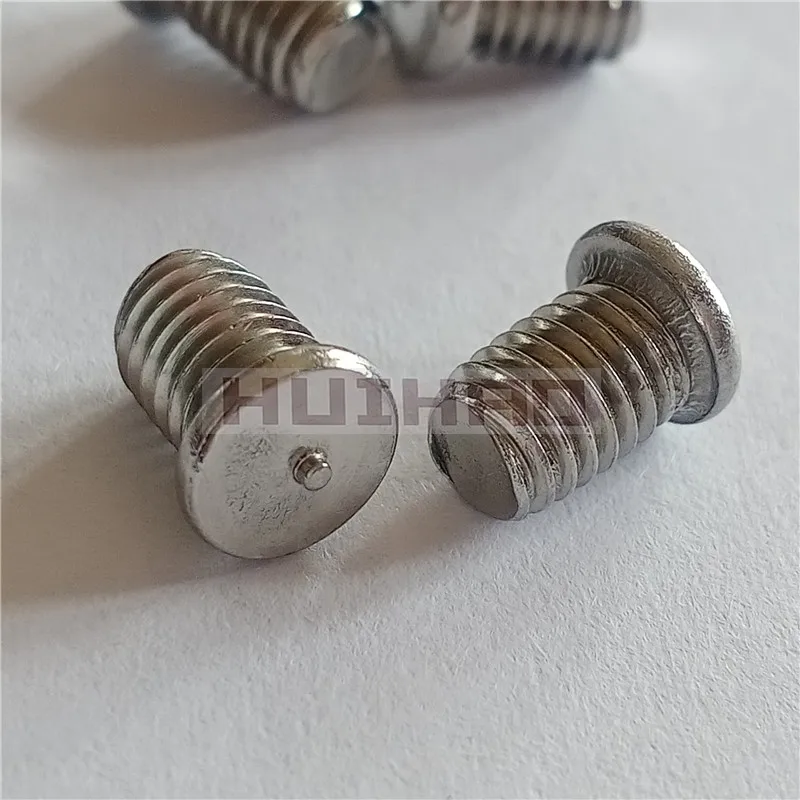 M5x8 Stainless Steel Capacitor Discharge CD Flanged Threaded Metric Weld Studs