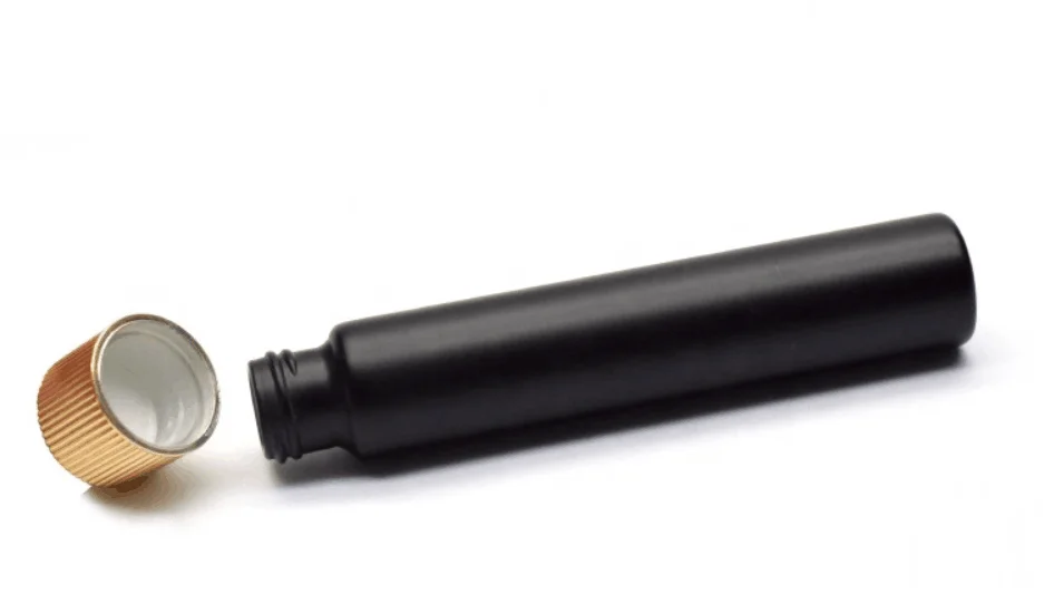 Luxury Packaging  Electroplate Child Resistant Matte Clear Colorful Grade Customized Glass Tube  rolled glass tube with CR cap