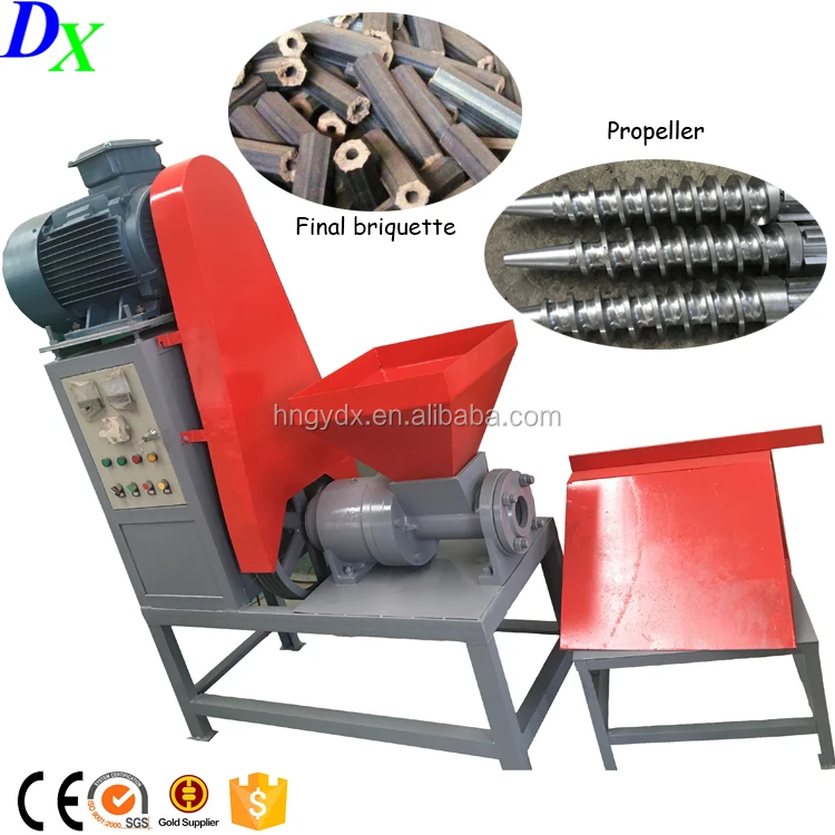 Used low price corn stalk rice hull newspaper waste carton oak sawdust fire wood briquette making machine