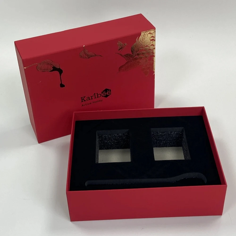 wholesale factory price luxury high end good quality gift paper box packaging for honey jar gifts boxes honey glass bottle box