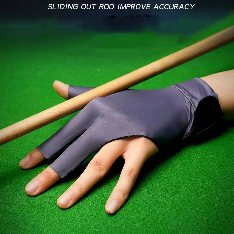 Factory  3-finger Durable Non-slip Breathable Snooker Gloves For Professional Table Players For Snooker & Billiard Balls