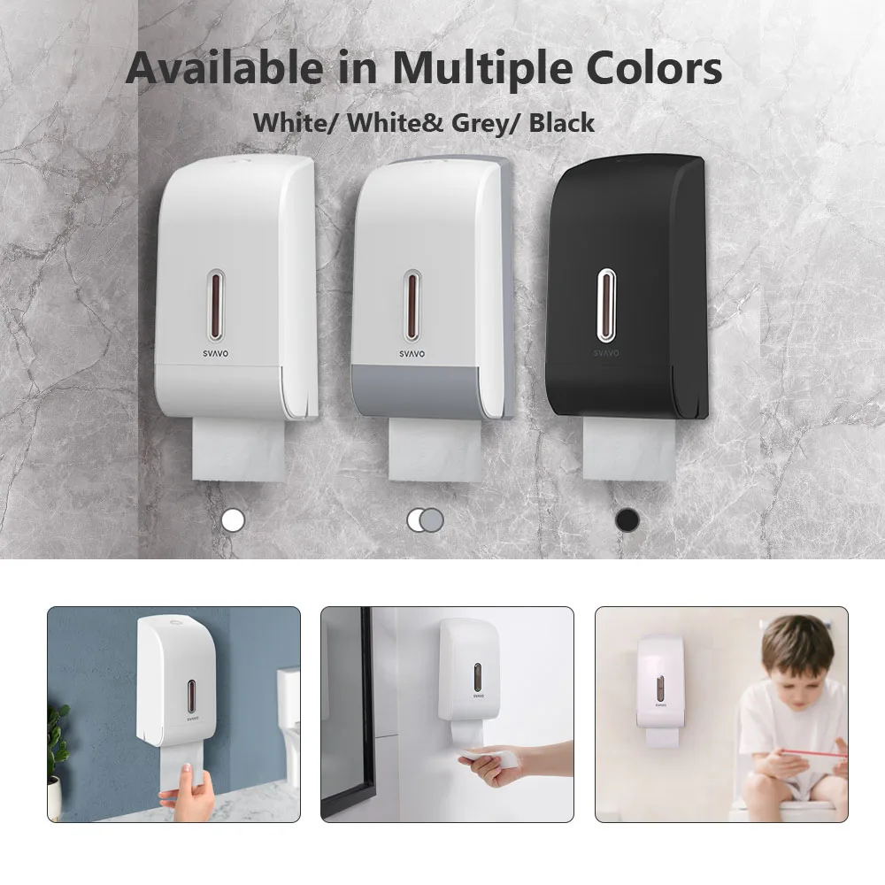 Hot sales Toilet Kitchen dispensador de papel Wall mounted ABS plastic tissue box paper holder Dual roll paper towel dispenser