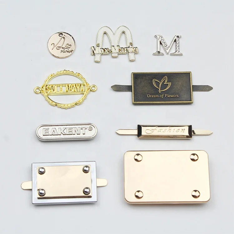 Nice Quality Garment Handbags Clothes Custom Brand Logo Metal Clothing Labels