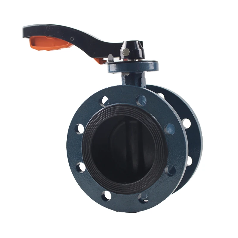 large size DN800 PN10 PN16 ductile iron body DI disc gear worm operated double flange butterfly valve