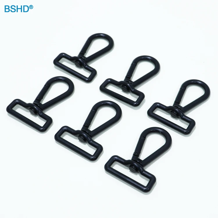 Wholesale High Quality Nickel Black Gun Metal Custom Engraved Logo 39*73mm Swivel Snap Hook For Handbag Strap