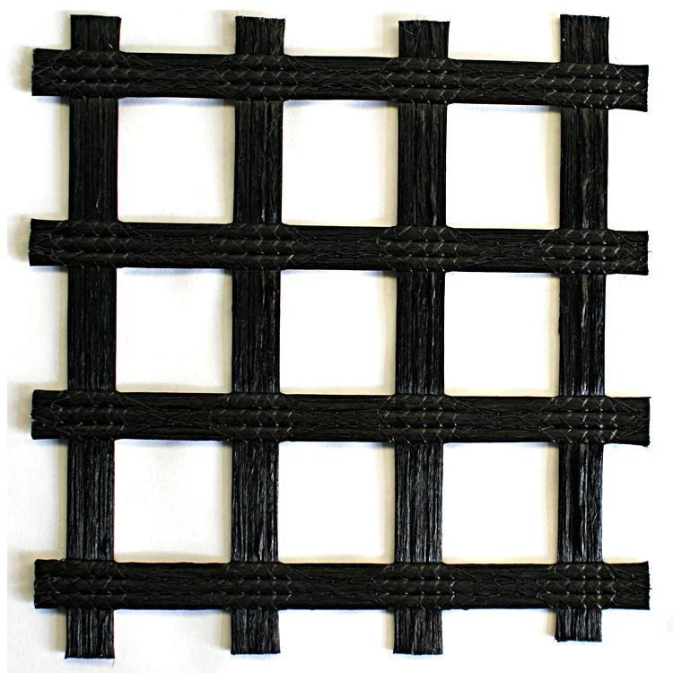 Woven Coated Geogrid Polyester Soil Reinforcement geosynthetics For Geotechnical Civil Engineerings