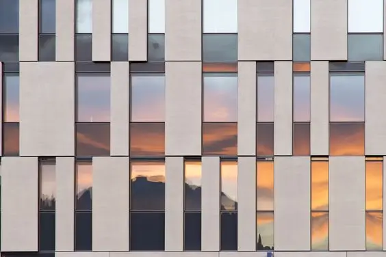 building project facade panels exterior insulated glass aluminum curtain wall