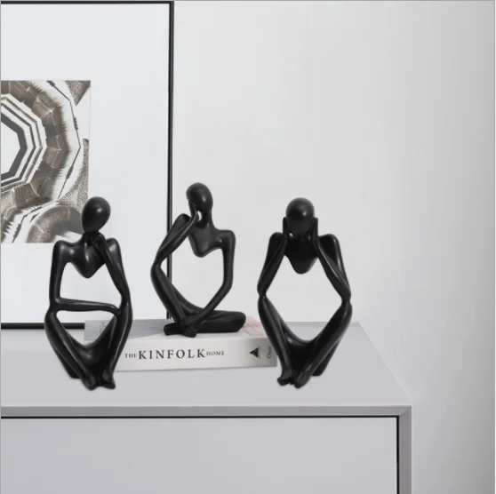 Creative Modern Simple Resin Decoration Desktop Abstract Art Light Luxury Ornaments Postures Crafts