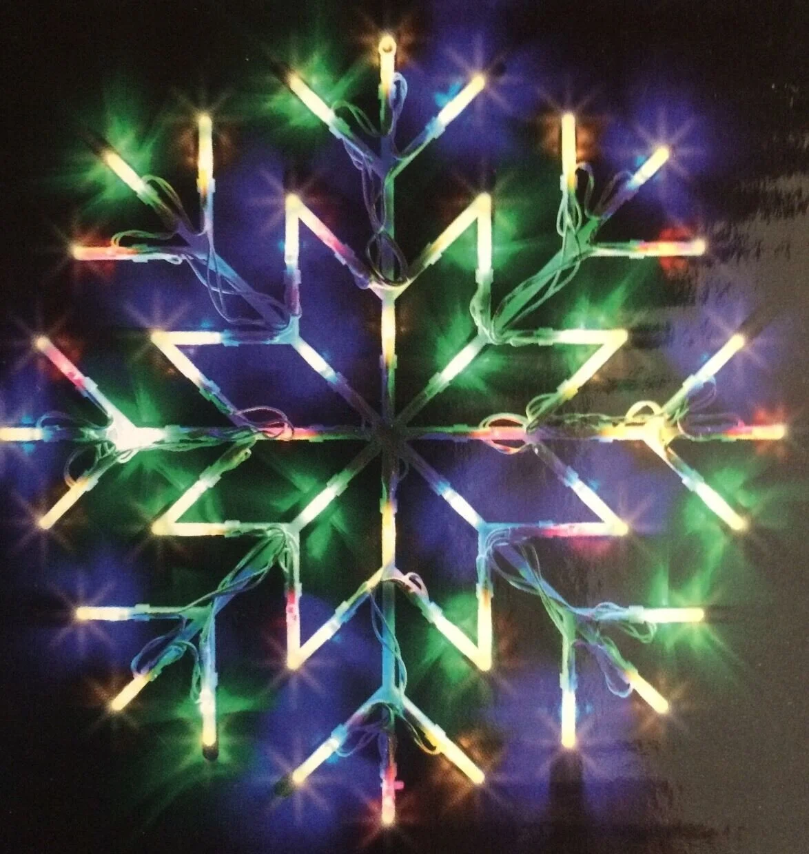 NEW CHRISTMAS  LED SNOWFLAKE WHITE WINDOW LIGHTS 50 LED  Lights  Flash  SNOWFLAKE  LIGHT
