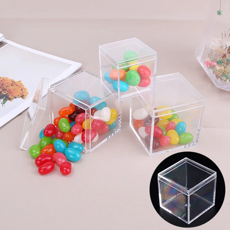 Customized Acrylic square Rectangle Heart Shape box Wholesale Clear Plexiglass Case Boxes For Cakes