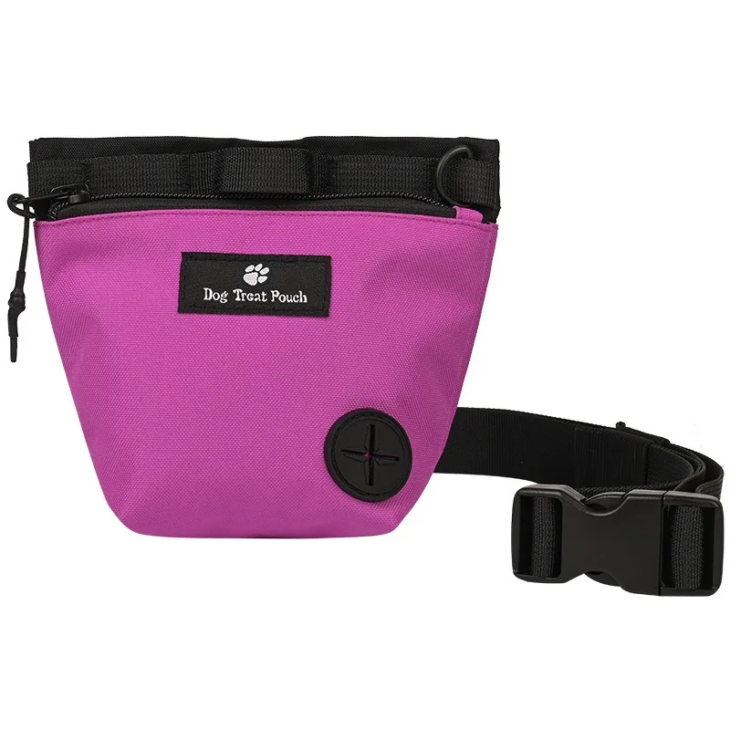 Hot Selling New Style Dacron Fabric Dog Treat Training Pouch With Adjustable Belt With Poop Bag Hole