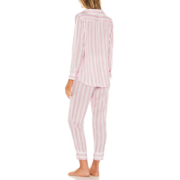 Wholesale pajamas women silk satin pajamas nightwear customize soft and comfortable loungewear homewear casual suit pajamas