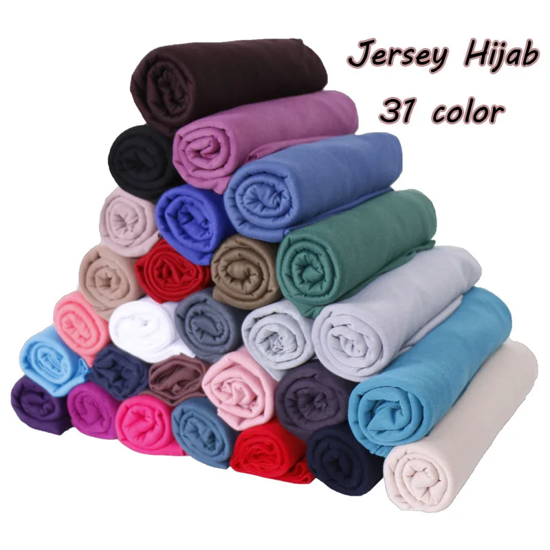 36 Colors Solid Color Muslim Hijab Malaysia Breathable Sweat Cloth Muslim Hijab For Women