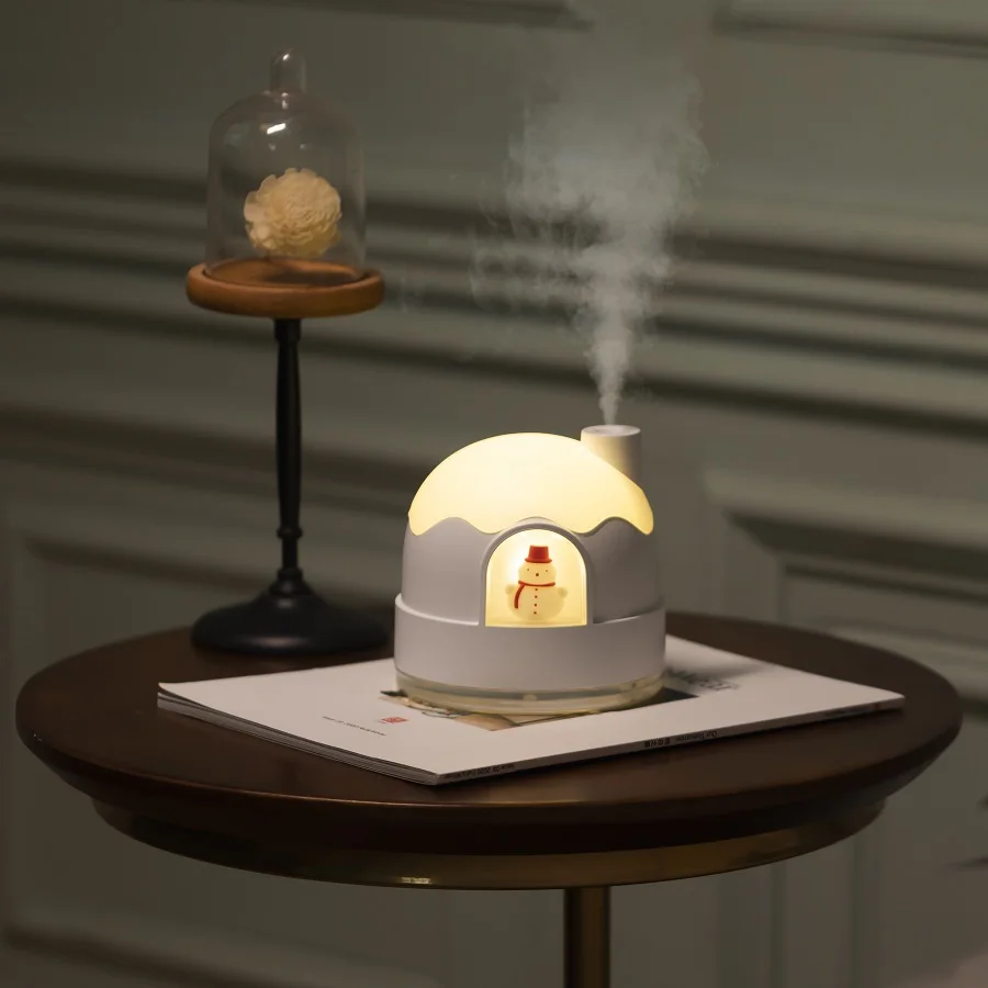 Cute Christmas Gift Bedside Table Bedroom Humidifier Mist Maker Dimmable Desk Personal Space Air Humidifier