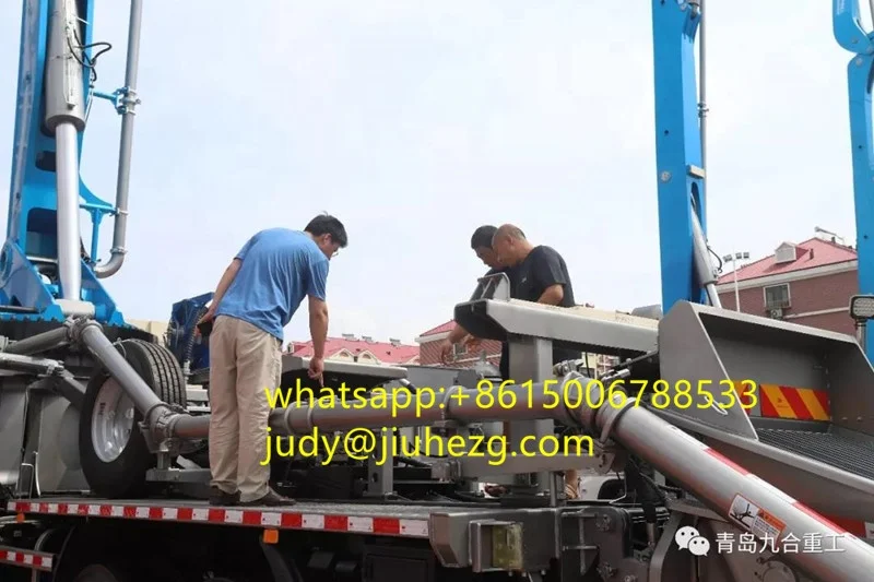  Китай мобильный бетононасос Qingdao JIUHE 33 м 35 36 38 39 42 47 48 52 56 бетономешалка с SINOTRUK