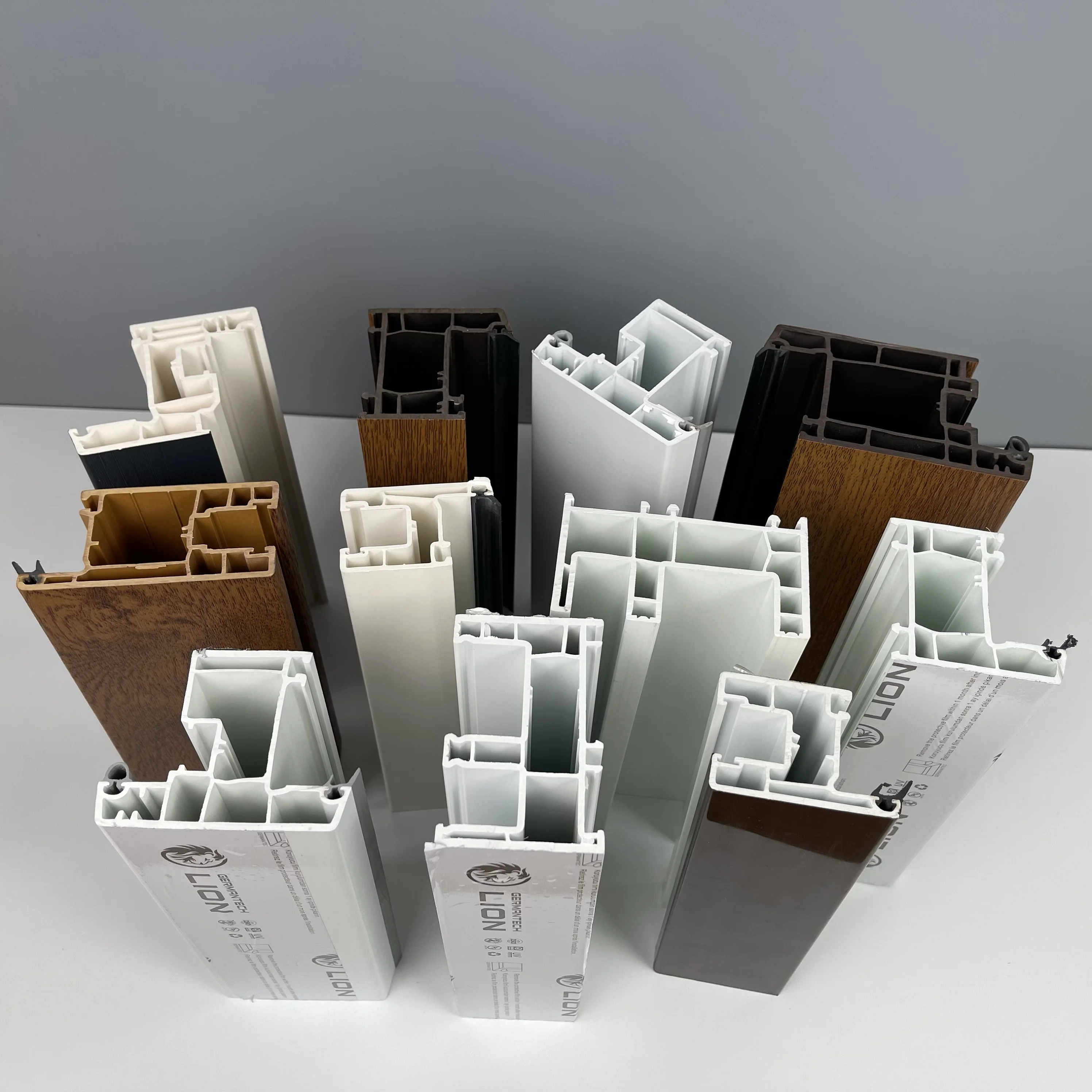 High Quality Material P60k Series Casement Upvc Window Frame Architecture Plastic Casement Window Profiles for Window and Door