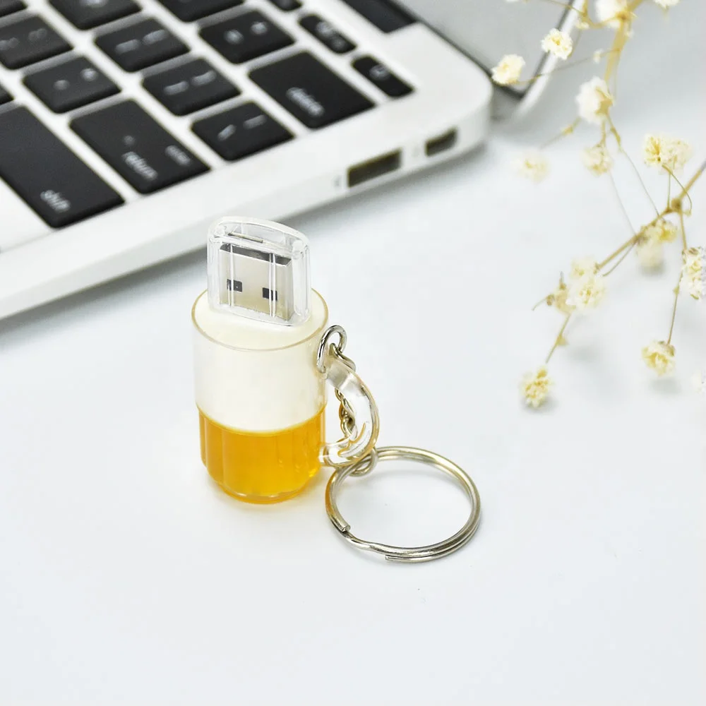 Free custom logo usb 20 30 beer pendrive wine flash memory pen drive Summer Beer Corporate Gifts