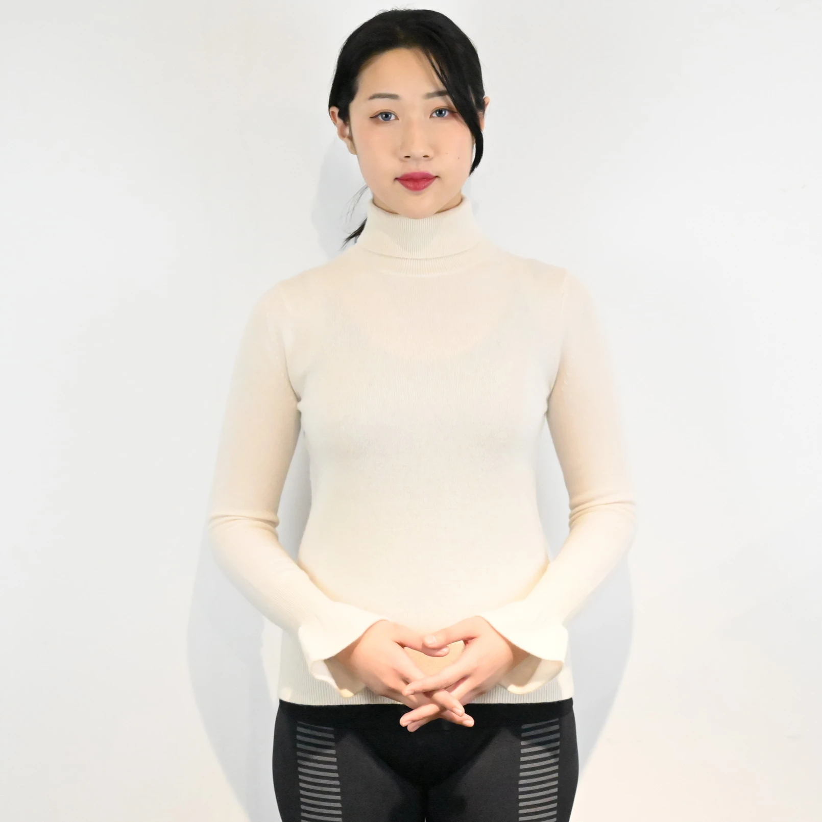 
Girls Basic Turtleneck High Neck Bodycon Sweaters Knitted 100% Cashmere Pure Fall Winter Custom Logo Pullover Women Sweater 