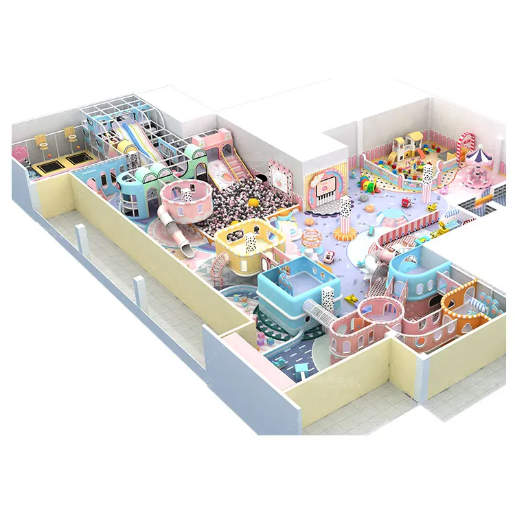 Wholesale commercial children wood soft games zone kids play area indoor playground equipment