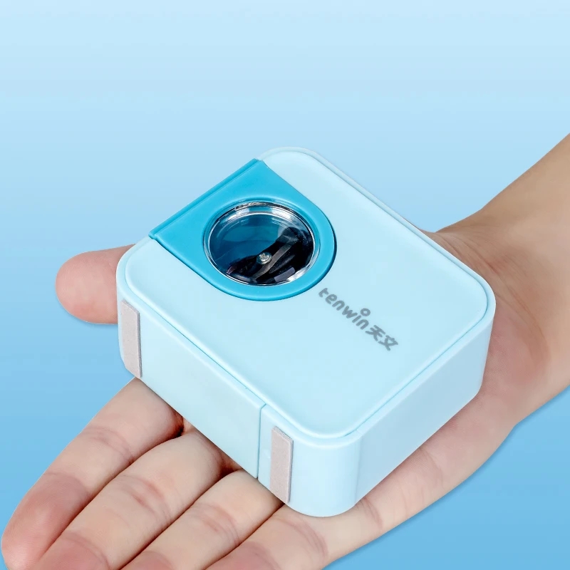 Tenwin 8316 Tungsten Steel Tool Holder Camera Shaped Electric Pencil Sharpener Battery Powered Plastic Sharpeners