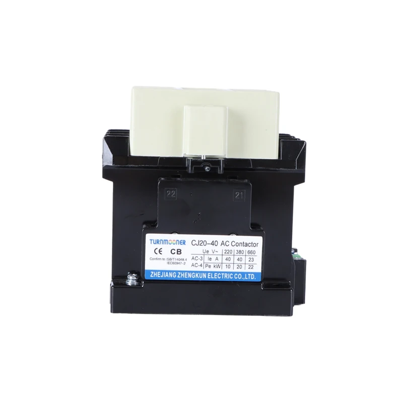 turnmooner electric  magnetic contactor ac CJ20-40 made in China electric AC contactor  220V