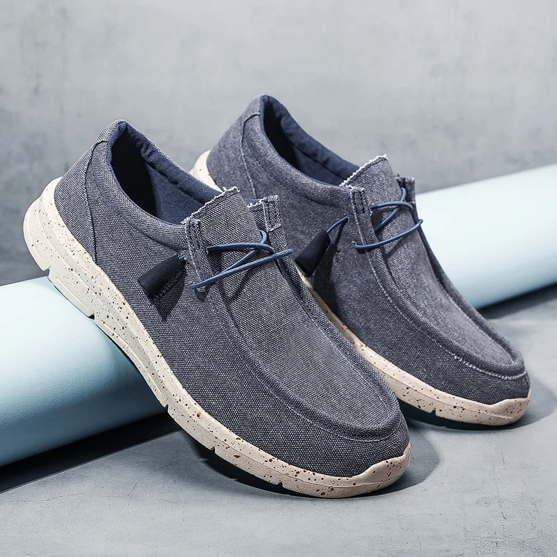 
Classic Linen Upper Casual Canvas Shoe Mens Slip on Shoes 