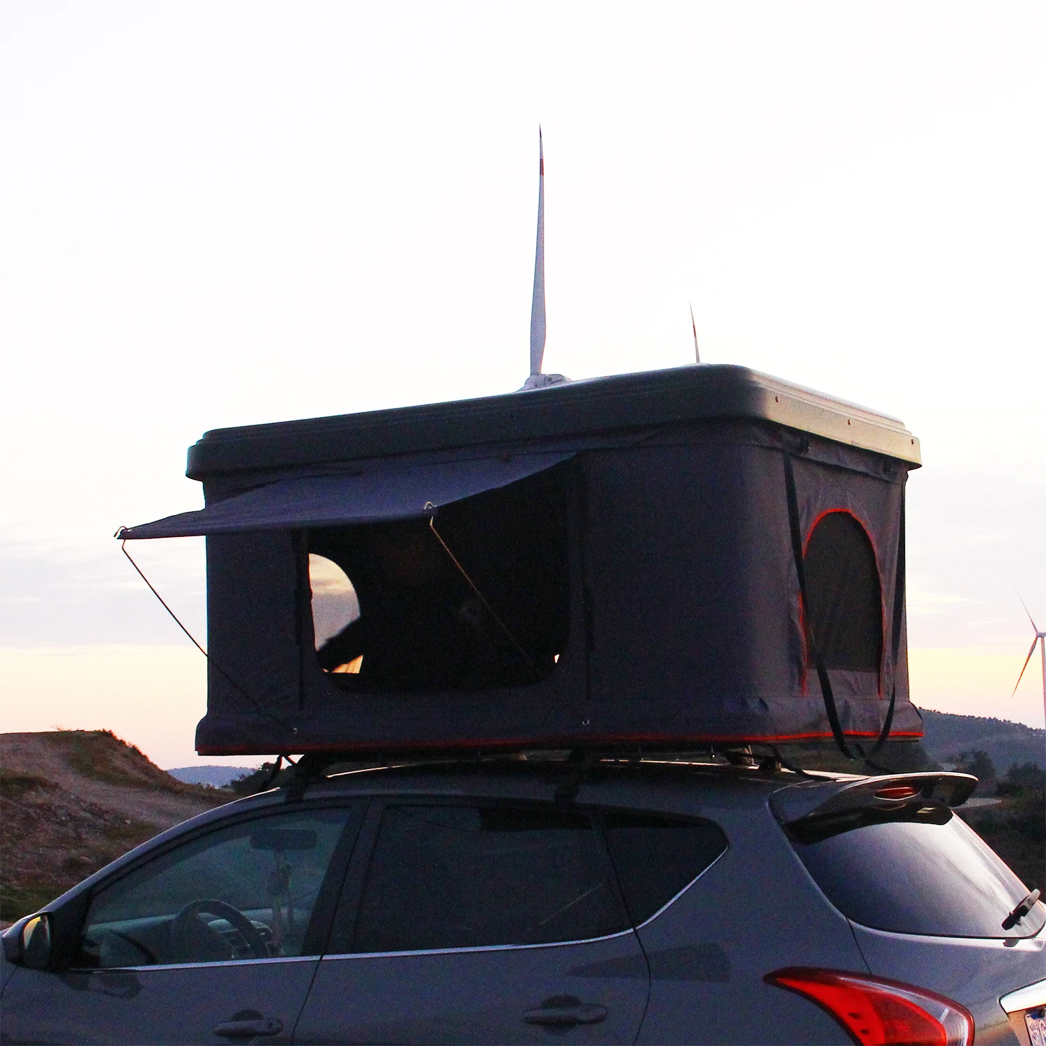 Aluminium Carbon Fiber Triangle Inflatable Hardshell 4 Season Tent Rooftop Camping Car Roof Top Tents