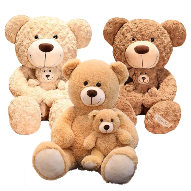 Weighted Lying Smile Bear Plush Pillow Bedtime Comfort Hugging Charming Large Teddy Bear Stuffed Animal Plush Toy