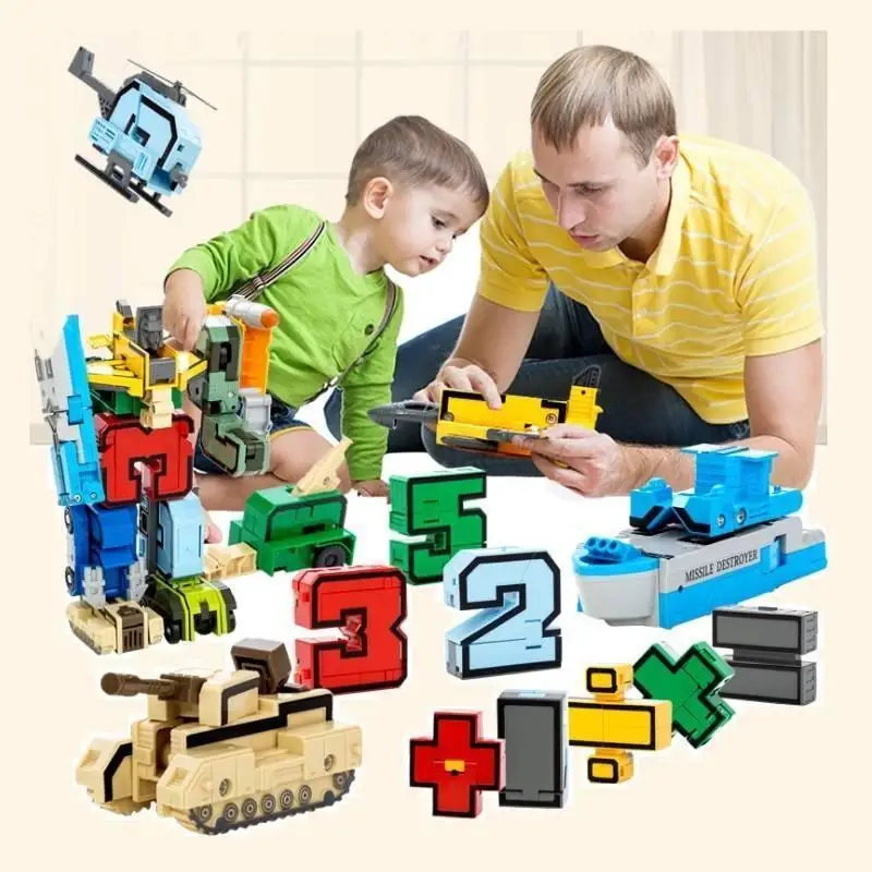 Оптовая продажа, образовательные экшн-фигурки STEM, игрушки, трансформация, цифры-роботы