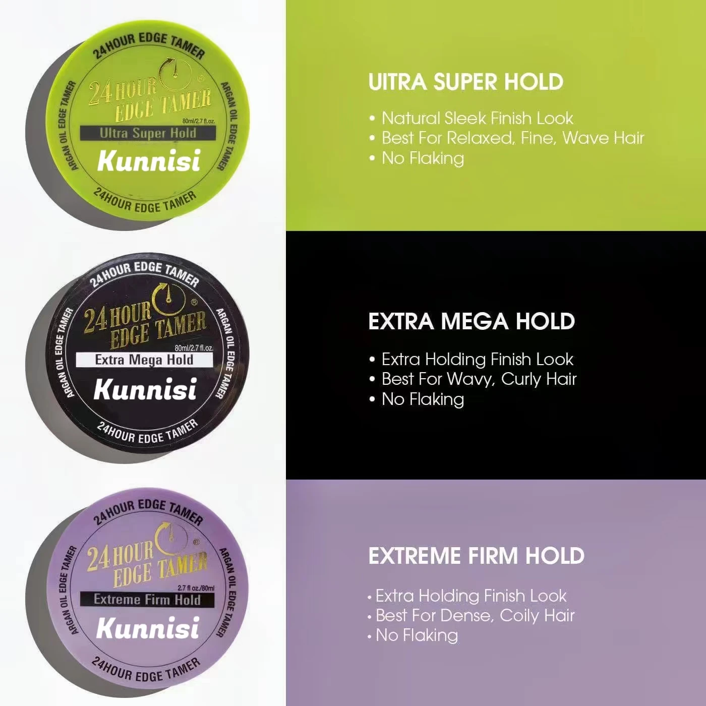 Best Extra Super Strong Extreme Hold Glitter Shine Jam Braid Gel 4c Hair Edge Control Private Label