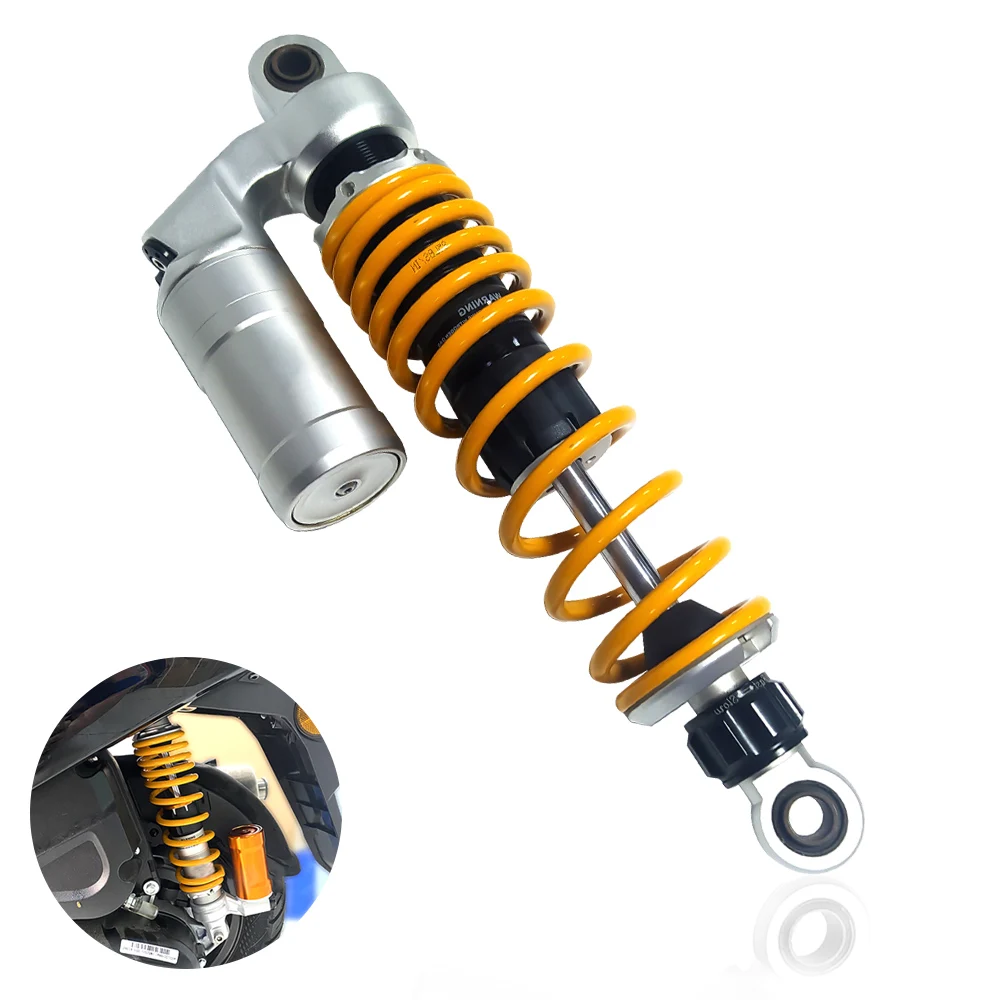 Mosaike scooter Parts 340MM External nitrogen air suspension Adjustable Rear motorcycle shock absorber