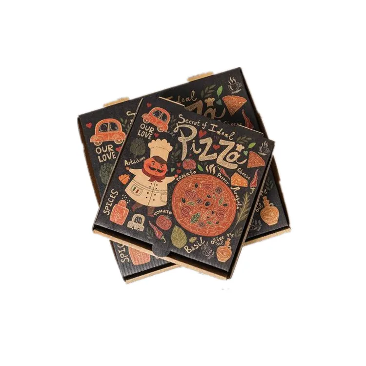 Customized white 10 11 12 14 16 inches pizza boxes