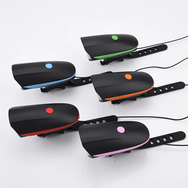 Hot sale Rechargeable Waterproof Bicycle Light USB Horn Bike Front Road Accessories Loud Alarm Bell